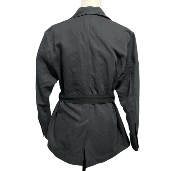 VINCE. Belted Notch Collar Utility Jacket In Slate - Picture 5 of 16